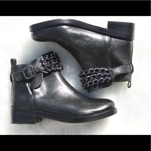Tory Burch “Bloomfield” Chain Link Bootie